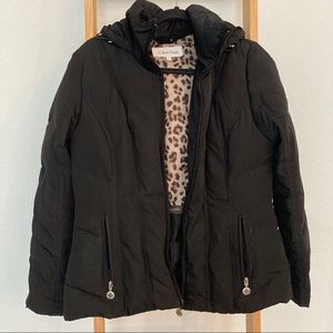 Calvin Klein Puffer Cheetah Zip Up Jacket